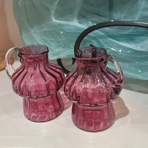 Set of vintage art glass